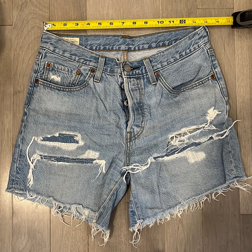 Levi’s distressed denim shorts